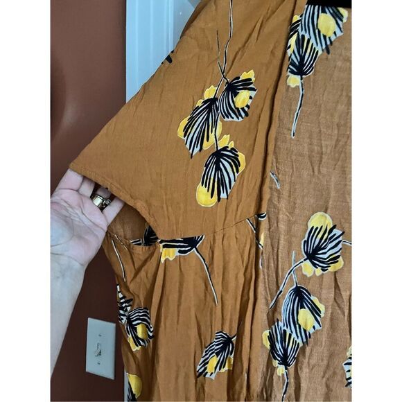 Bel Kazan Anthropologie Exclusive Lois Rust Orange Kimono Duster O/S - Picture 4 of 6